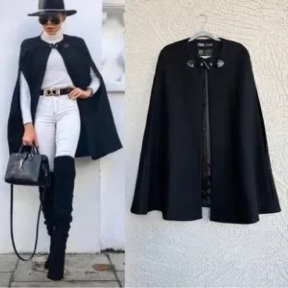 Zara Black Cape Jacket